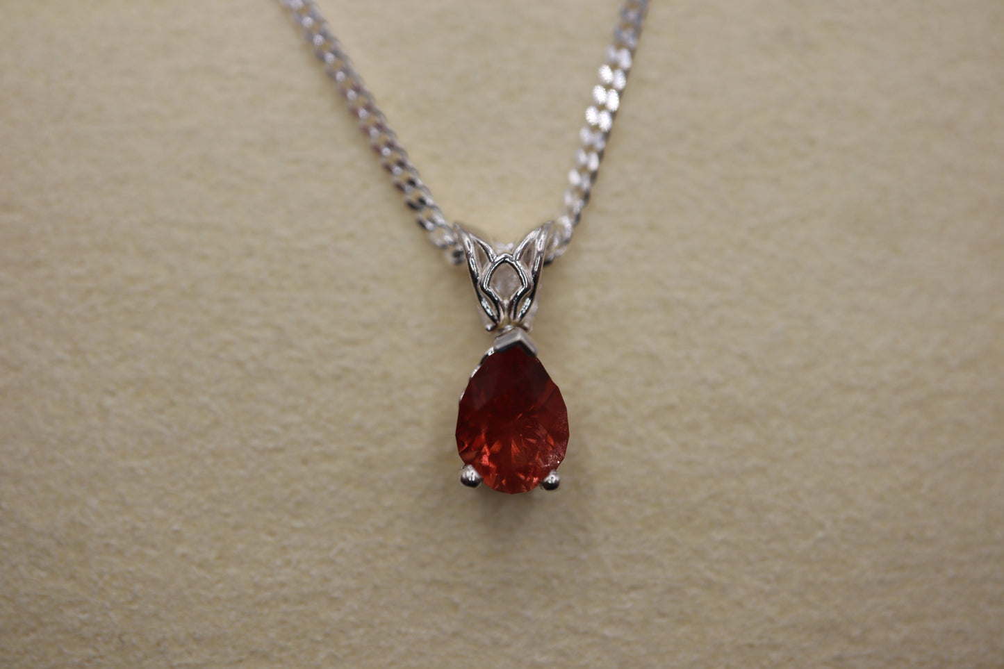 Oregon Sunstone on a sterling silver necklace