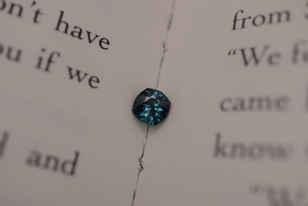 Necklace with a blue tourmaline from Maine