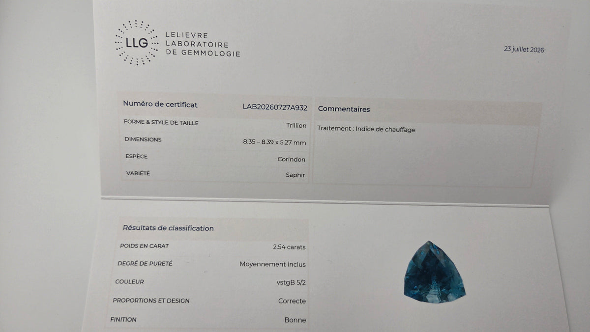 Saphir Sri Lanka 2.54ct
