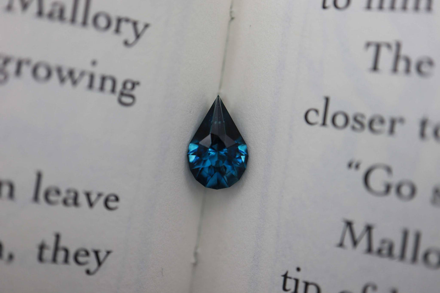 London blue topaz on a sterling silver necklace