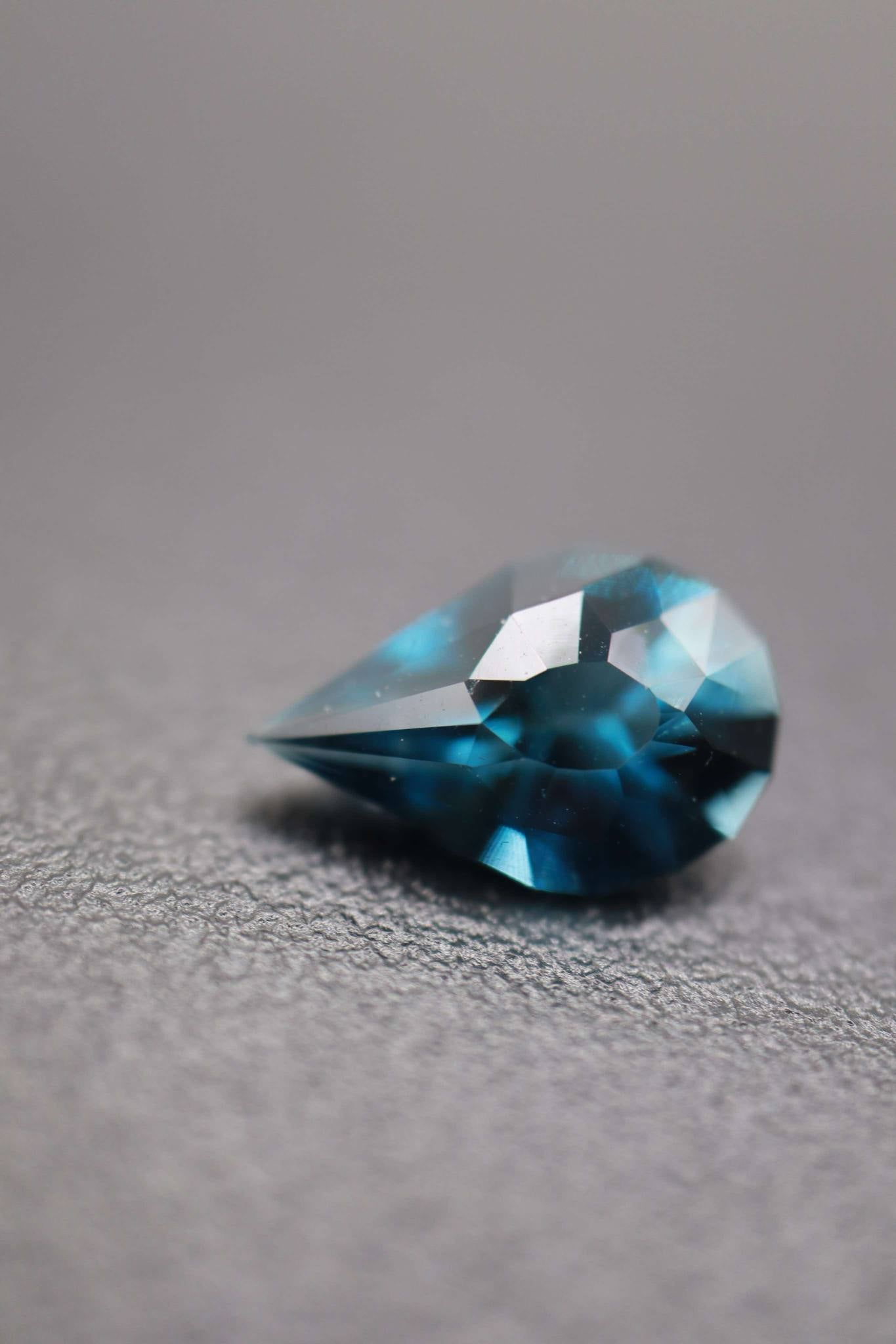 London blue topaz on a sterling silver necklace