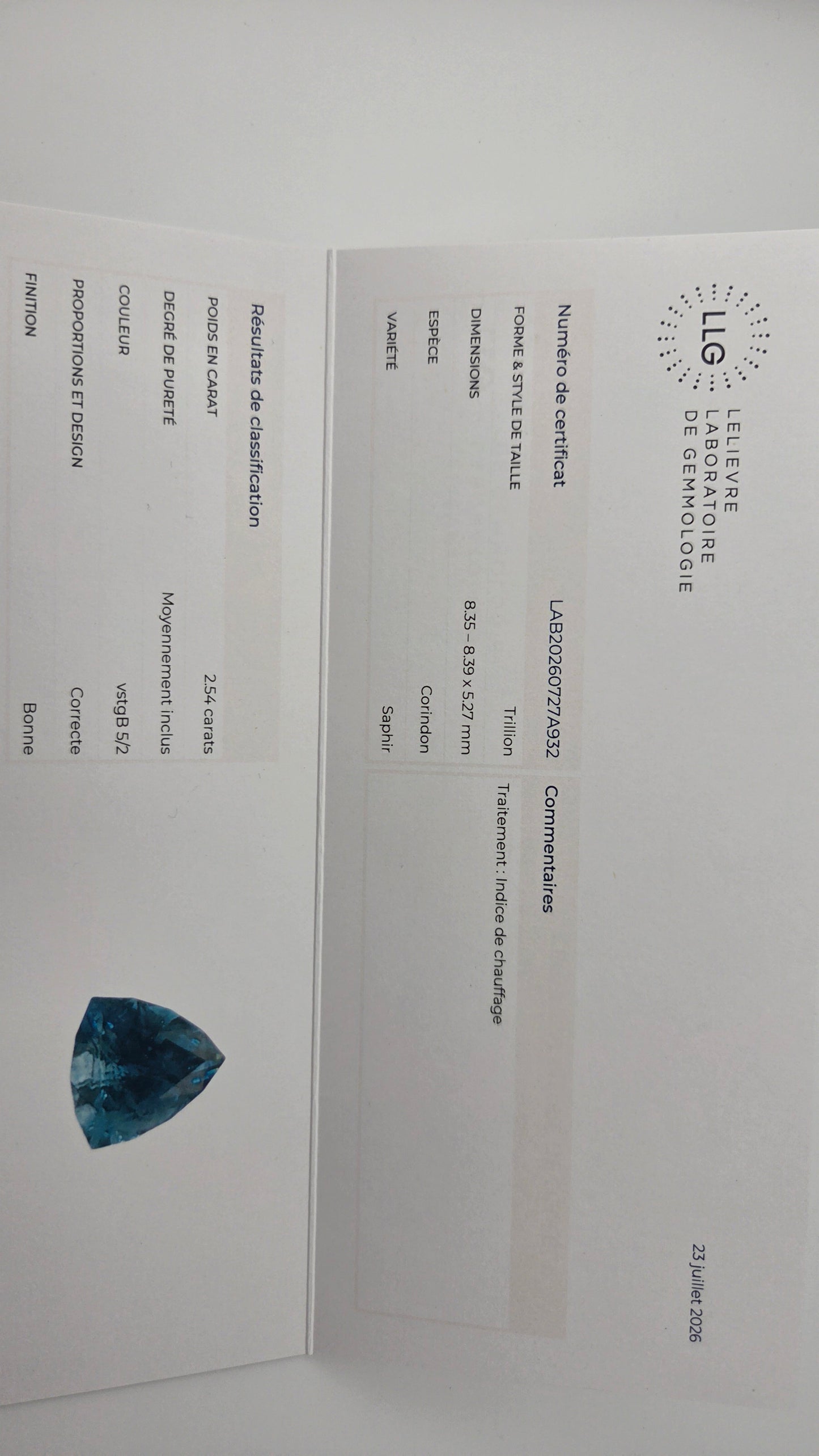Sapphire Sri Lanka 2.54ct